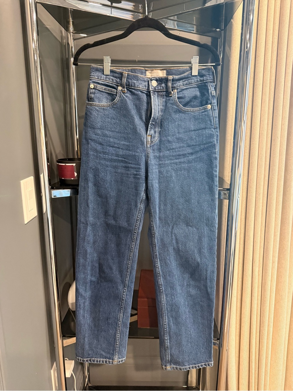 Everlane Straight Leg Jeans in Classic Blue